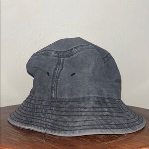 Womens Gray Denim Bucket Hat